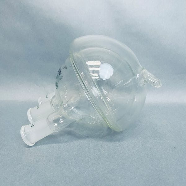 Chemglass Round Bottom Flask 3 Neck 1000 ml 29/42 CN 24/40 SN Half Jacketed Jointed Glassware Chemglass