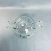 Chemglass Round Bottom Flask 3 Neck 2000 ml with 24/40 Joints Angled Glassware Chemglass