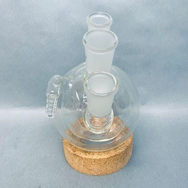 Chemglass Round Bottom Flask 3 Neck 29/42 CN 24/40 SN Heavy Wall 500mL Jacketed Jointed Glassware Chemglass