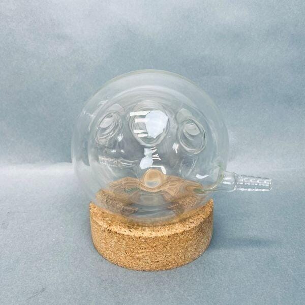 Chemglass Round Bottom Flask 3 Neck 29/42 CN 24/40 SN Heavy Wall 500mL Jacketed Jointed Glassware Chemglass