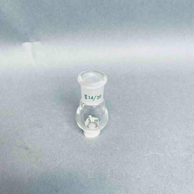 Chemglass Round Bottom Flask 5 ml Heavy Wall 14/20 Outer Joint - Lot of 7 Jointed Glassware Chemglass