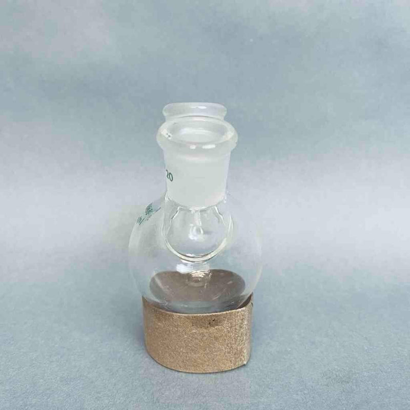 Chemglass Round Bottom Flask 50 ml 3 Neck Angled with 14/20 Joints Lot of 2 Flasks Jointed Glassware Chemglass