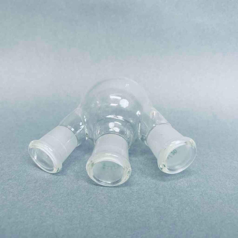 Chemglass Round Bottom Flask 50 ml 3 Neck Angled with 14/20 Joints Lot of 2 Flasks Jointed Glassware Chemglass