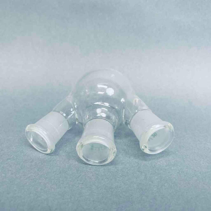 Chemglass Round Bottom Flask 50 ml 3 Neck Angled with 14/20 Joints Lot of 2 Flasks Jointed Glassware Chemglass