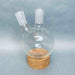 Chemglass Round Bottom Flask 500 ml 2 Neck Angled 24/40 Joints Jointed Glassware Chemglass