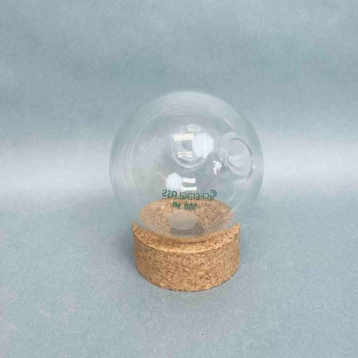 Chemglass Round Bottom Flask 500 ml 2 Neck Straight 24/40 Joints Jointed Glassware Chemglass