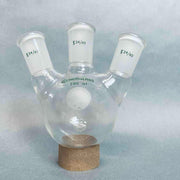 Chemglass Round Bottom Flask Heavy Wall 200 ml Angled 24/40 Joints Jointed Glassware Chemglass