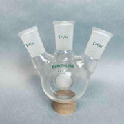 Chemglass Round Bottom Flask Heavy Wall 200 ml Angled 24/40 Joints Jointed Glassware Chemglass
