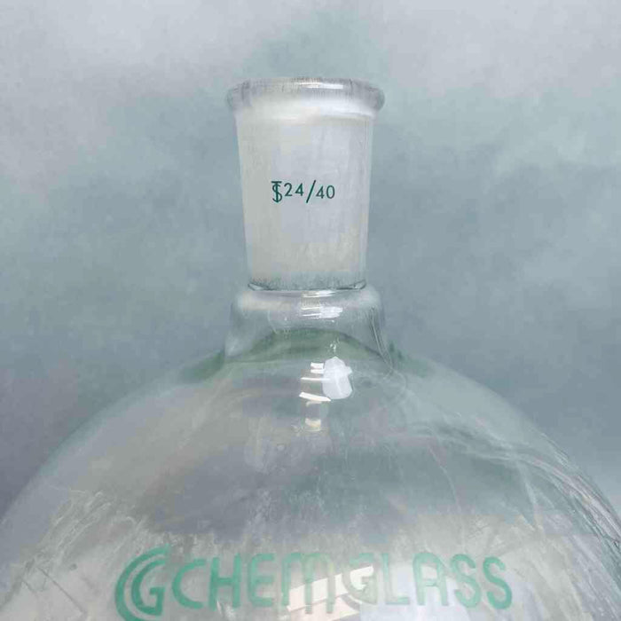 Chemglass Round Bottom Flasks 2000 ml Single Neck 24/40 Outer Joint Glassware Chemglass