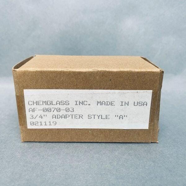 Chemglass Schlenk Airfree Adapter Style A 15 mm O-Ring Joint 3/4 in. OD Lot of 2 Glassware Chemglass