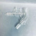 Chemglass Short Path Distilling Head Jacketed 10/18 Thermometer Joint 14/20 Lower Joint Jointed Glassware Chemglass
