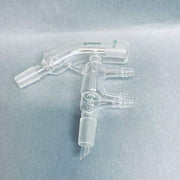 Chemglass Short Path Distilling Head Jacketed 10/18 Thermometer Joint 14/20 Lower Joint Jointed Glassware Chemglass