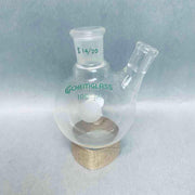 Chemglass Single Neck 100 ml Round Bottom Flask 14/20 with Side Tubulation Jointed Glassware Chemglass