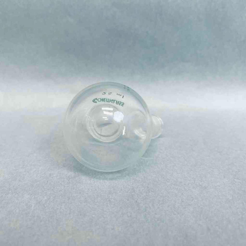 Chemglass Single Neck 25 ml Round Bottom Flask 14/20 with Side Tubulation Jointed Glassware Chemglass