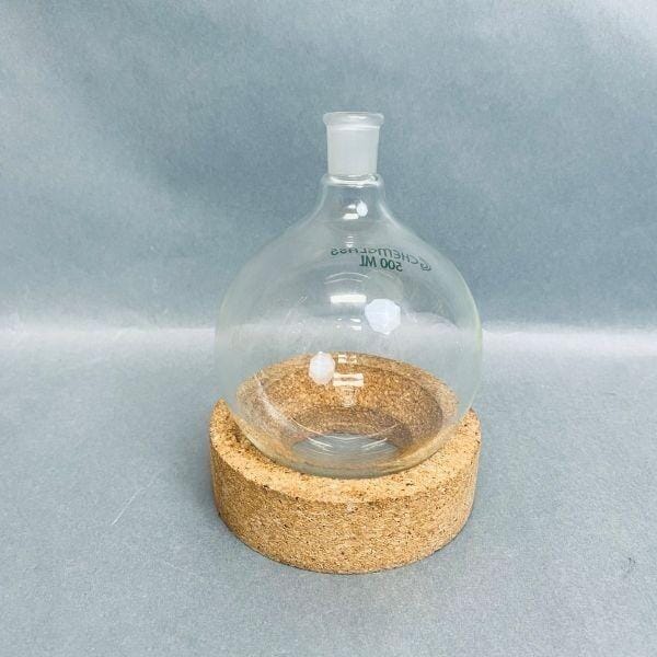 Chemglass Single Neck Round Bottom Flask 14/20 Joint Lot of 2 Flasks Jointed Glassware Chemglass