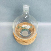 Chemglass Single Neck Round Bottom Flask 14/20 Joint Lot of 2 Flasks Jointed Glassware Chemglass