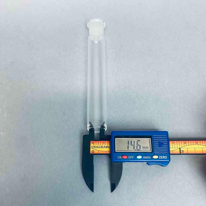 Chemglass Straight Adapter 14/20 Upper 19 mm OD 15 mm ID Bottom Opening Lot of 2 Glassware Chemglass