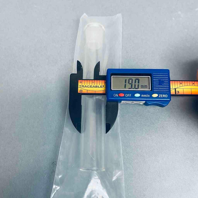Chemglass Straight Adapter 14/20 Upper 19 mm OD 15 mm ID Bottom Opening Lot of 2 Glassware Chemglass