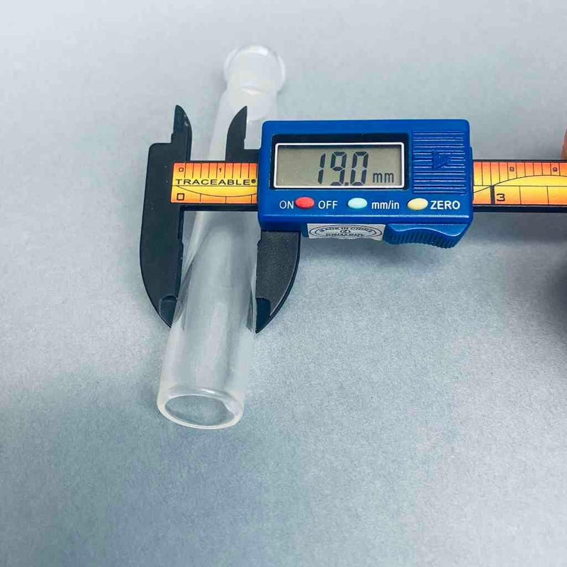 Chemglass Straight Adapter 14/20 Upper 19 mm OD 15 mm ID Bottom Opening Lot of 2 Glassware Chemglass