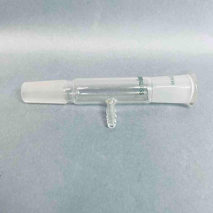 Chemglass Straight Inlet Adapter 24/40 Joints with Side Hose Connection Jointed Glassware Chemglass