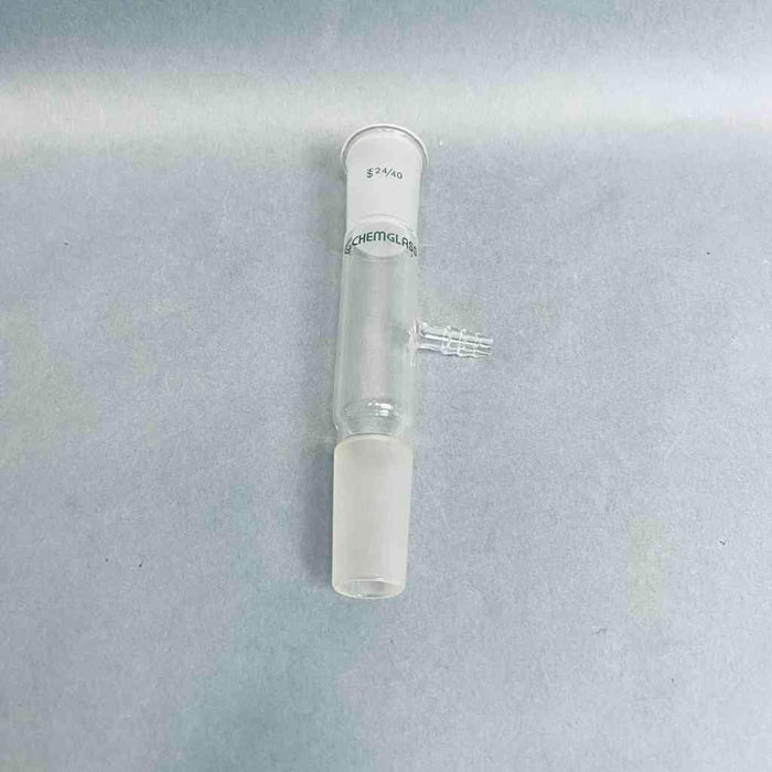 Chemglass Straight Inlet Adapter 24/40 Joints with Side Hose Connection Jointed Glassware Chemglass