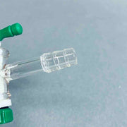 Chemglass Vacuum Adapter 7/10 Outer Joint 20-400 GPI Thread with PTFE Stopcock Jointed Glassware Chemglass