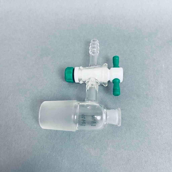 Chemglass Vacuum Adapter 7/10 Upper 24/25 Lower with PTFE Stopcock Jointed Glassware Chemglass