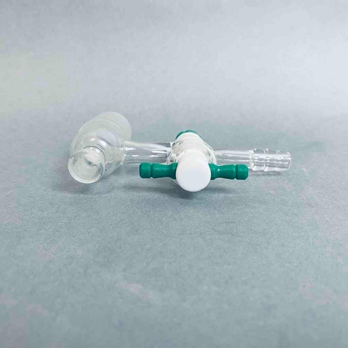 Chemglass Vacuum Adapter 7/10 Upper 24/25 Lower with PTFE Stopcock Jointed Glassware Chemglass