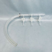 Chemglass Vacuum and Inert Gas Manifold 280 mm 3 Ports Glass Stopcock Glassware Chemglass