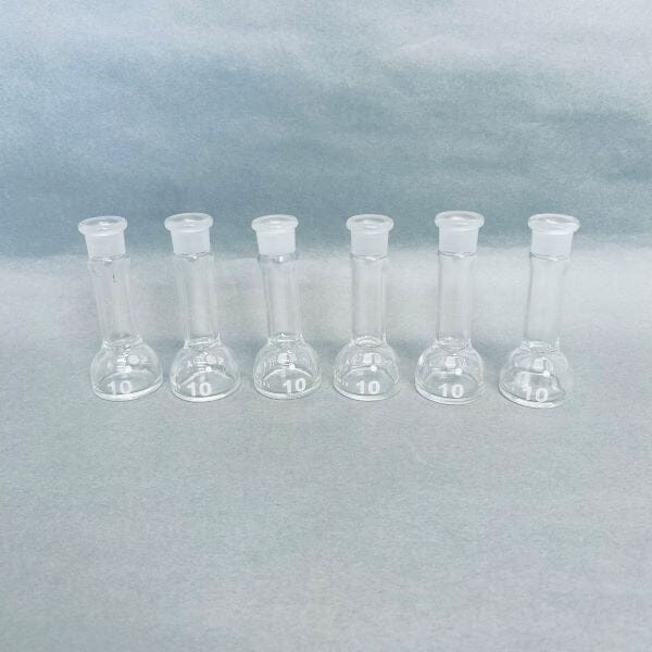 Chemglass Volumetric Flask 10 ml Grade A Total of 6 Flasks Lab Flasks Chemglass