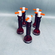 Chemglass Volumetric Flask 10 ml with Stopper Low Actinic Set of 5 Flasks Glassware Chemglass