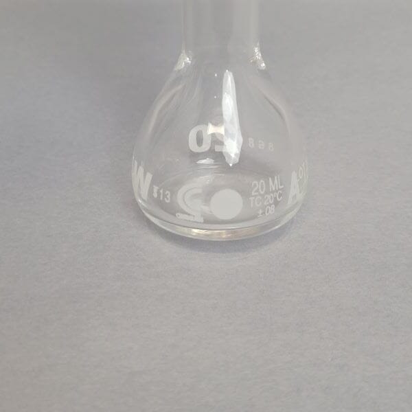 Chemglass Volumetric Flask 20 ml Grade A Total of 4 Flasks Lab Flasks Chemglass