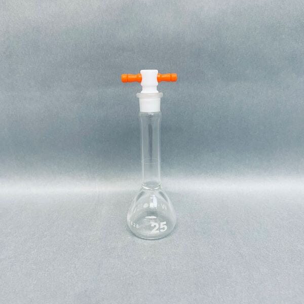 Chemglass Volumetric Flask 25 ml with #13 Stopper Total of 6 Flasks Lab Flasks Chemglass