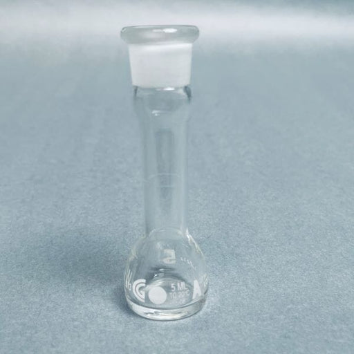 Chemglass Volumetric Flask 5 ml Glass with #13 PTFE Stopper Total of 3 Flasks Glassware Chemglass