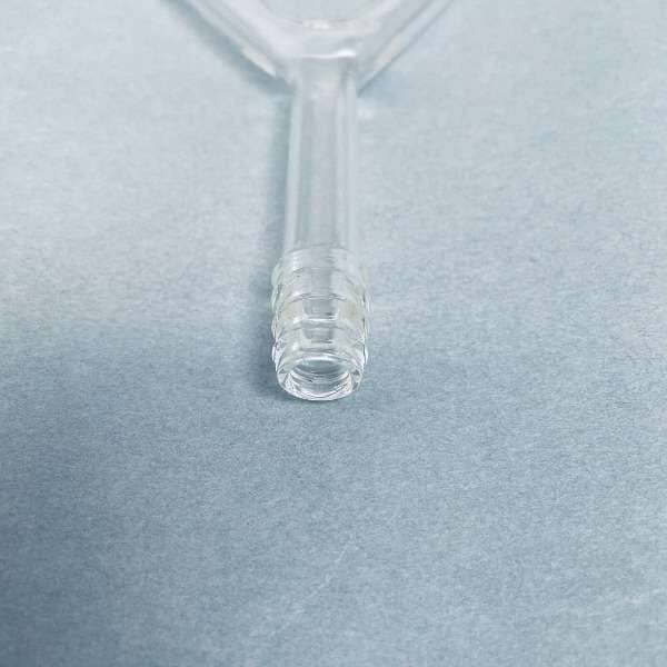 Chemglass Y-Shaped Tube Connection 15.5 to 13.5 mm Serrated Ends Total of 5 Glassware Chemglass