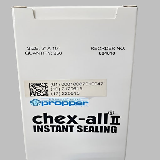 Chex-All II Instant Sealing Sterilization Pouch 5 x 10 in. Qty 1000 Pouches Other Propper