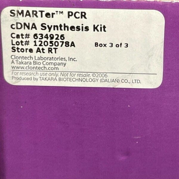 Clontech SMARTer cDNA Synthesis Kit Pack of 20 Reactions Box 3 Only Other Clontech