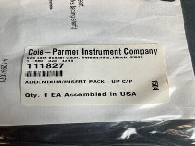 Cole-Parmer 111827 Masterflex Pump Elastomeric Insert Other Cole-Parmer