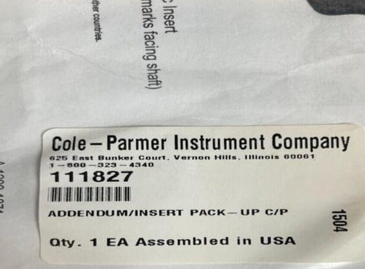 Cole-Parmer 111827 Masterflex Pump Elastomeric Insert Other Cole-Parmer