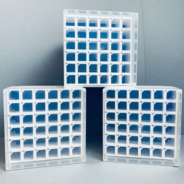 Cole-Parmer Freezer Box Plastic 36 x 15 ml Total of 3 Boxes Lab Consumables::Tubes, Vials, and Flasks Cole-Parmer