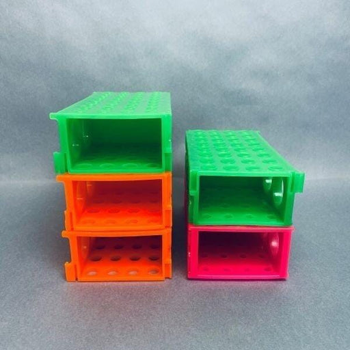Cole Parmer Interlock Tube Rack 4 Way PP Assorted Colors Lot of 5 Racks Tube Racks Cole-Parmer