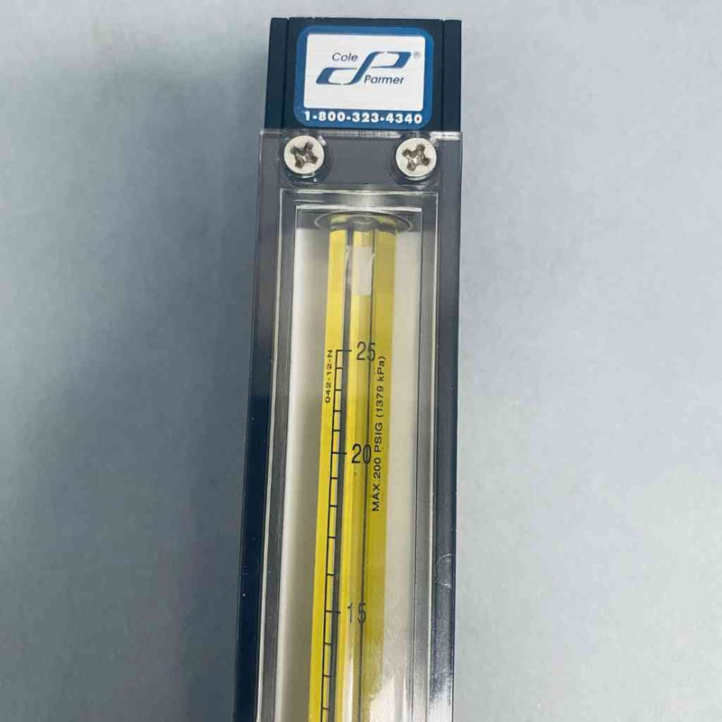 Cole-Parmer Single Tube Flow Meter 25 ml/min Flow Meters Cole-Parmer