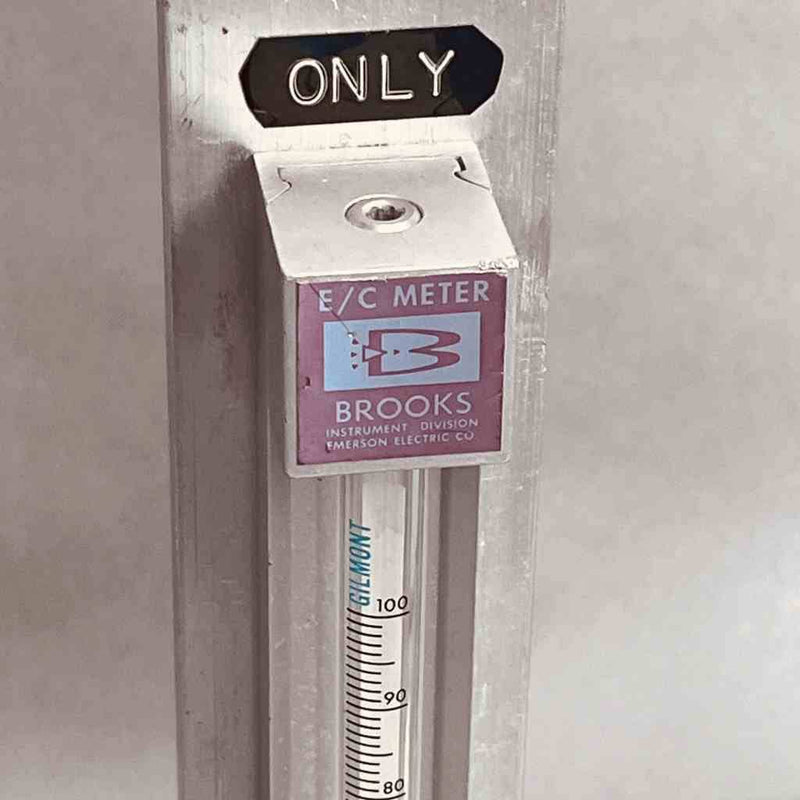 Cole Parmer Variable Area Flowmeters 150mm on Aluminum Bases Lot of 2 Flow Meters Cole-Parmer