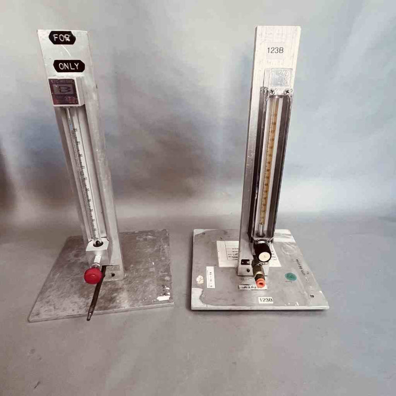 Cole Parmer Variable Area Flowmeters 150mm on Aluminum Bases Lot of 2 Flow Meters Cole-Parmer