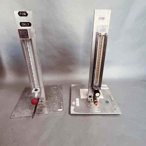 Cole Parmer Variable Area Flowmeters 150mm on Aluminum Bases Lot of 2 Flow Meters Cole-Parmer
