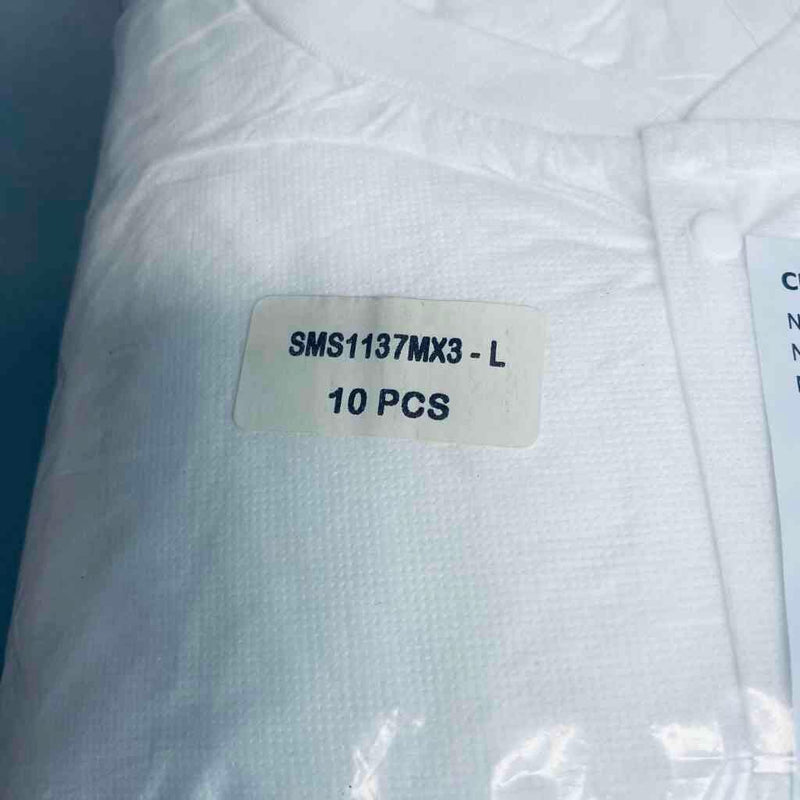 Collaborative Promo Solution SMS Level 2 Lab Coat Large White 30 Coats Lab Coats Collaborative Promo Solutions