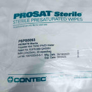Contec PSPS0093 PROSAT Sterile Polynit Heatseal Wipes 70% IPA 30% DI Water Total of 400 Swabs and Wipes Contec