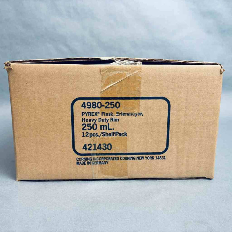 Corning 250 ml Narrow Mouth Erlenmeyer Flask Lot of 12 Flasks Lab Flasks Corning