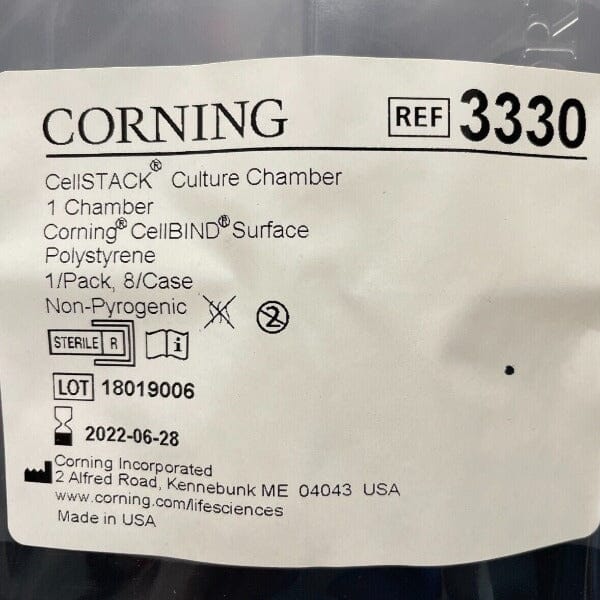 Corning 3330 CellBIND CellSTACK Single Layer with Vent Cap Total of 8 Vessels Lab Consumables::Tubes, Vials, and Flasks Corning