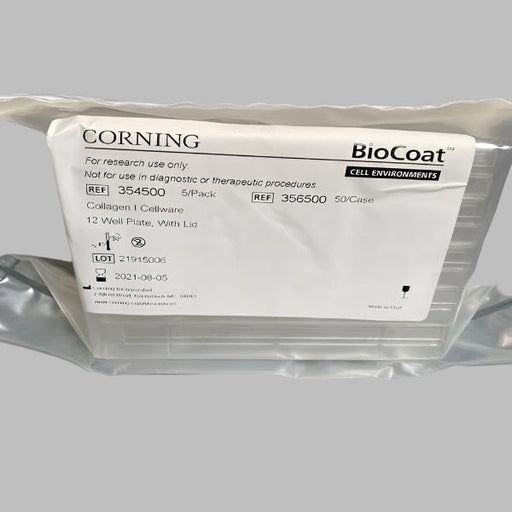 Corning 356500 Microplate 12 Well BioCoat with Lid TC Treated PS 50 Plates Lab Consumables::Storage and Culture Plates Corning